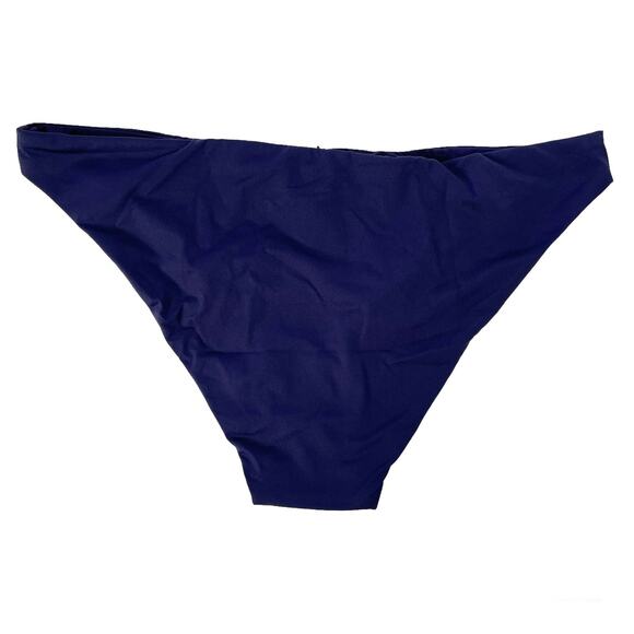 Andie Bikini Bottom Womens Large Navy Blue Cheeky Cut Classic Swimwear New NWT - Picture 2 of 3